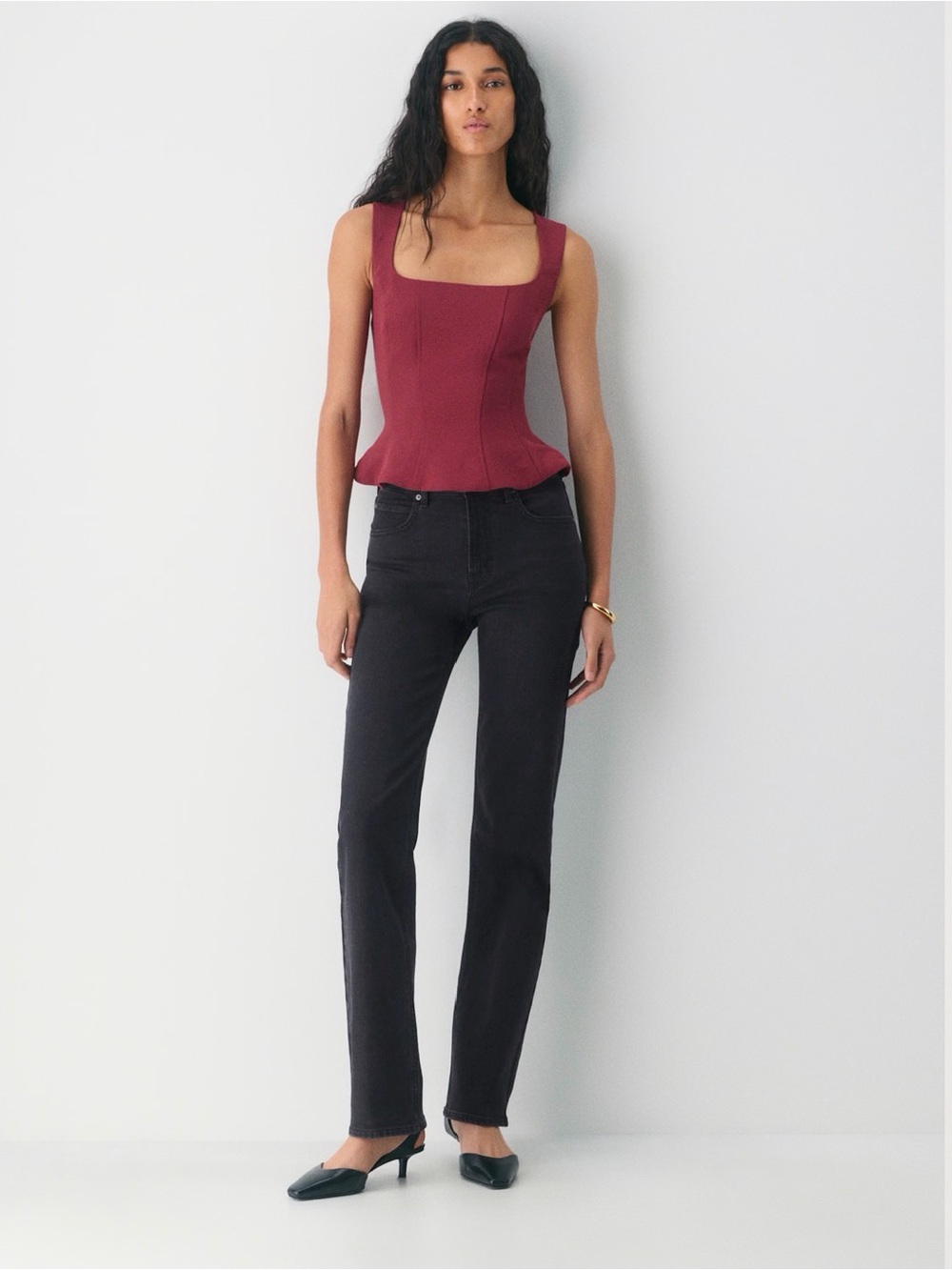 Aritzia Wilfred Rhodora Bustier Top